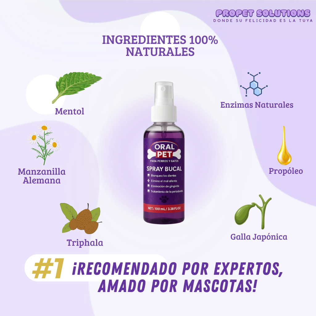 OralPet Pro™ | Spray Bucal Antibacterial para Perros y Gatos