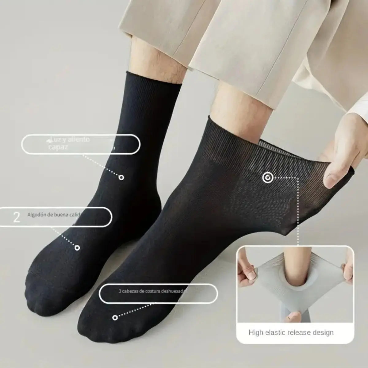 Comfort+™ | Set 12 Calcetines Terapéuticos Sin Presión